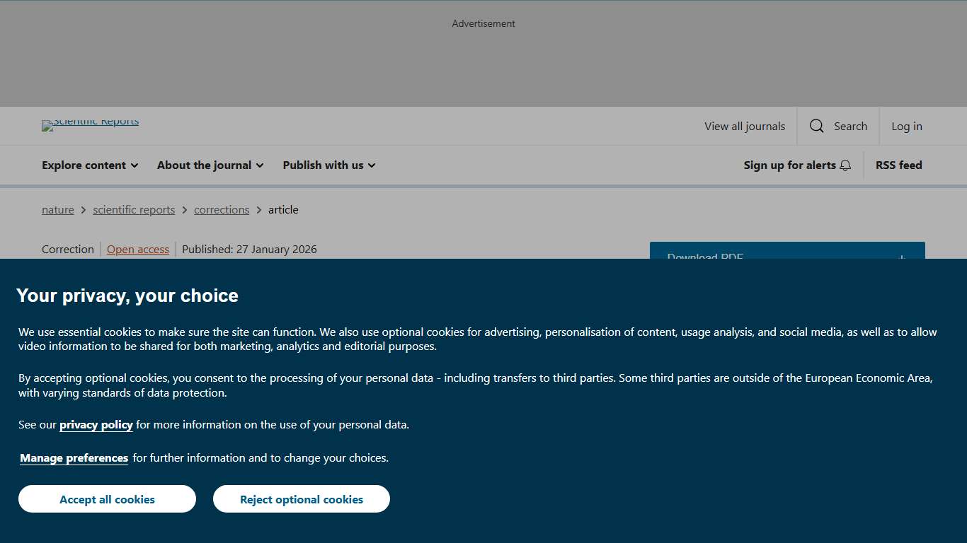 Correction: A new twist in the evolution of chameleons uncovers an extremely specialized optic nerve morphology Scientific Reports