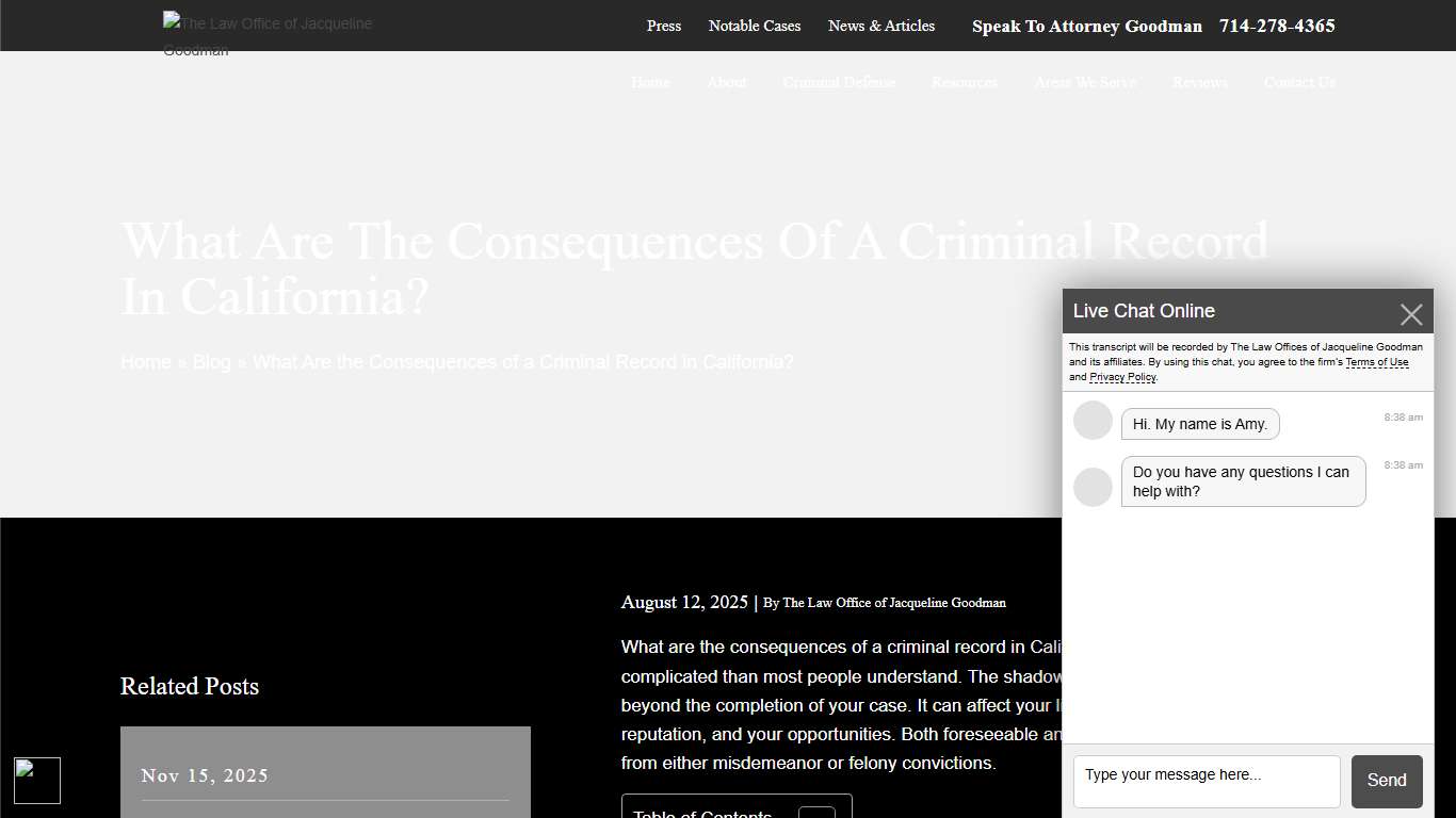 What Are the Consequences of a Criminal Record in California? 2026